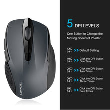Load image into Gallery viewer, Adjustable 2400DPI Bluetooth Optical Ergonomic Mouse