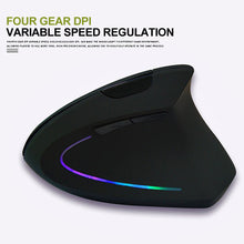 Load image into Gallery viewer, Shark Fin Vertical 1000 DPI Wireless Mouse
